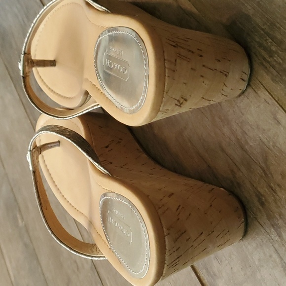 💥 New Coach wedge sandals size 8 1/2 - Picture 3 of 6